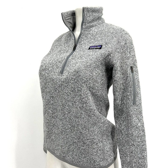 Patagonia Better Sweater Women’s Quarter Zip Grey Pull Over Sweater Size XS - Picture 2 of 12